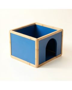Slate Crossing Empty Furniture-Style Litter Enclosure - Blue (synthetic illustration; no displayed measurements)