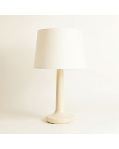 Briar Dell Table Lamp With A Plain Fabric Shade - Cream (synthetic illustration; no displayed measurements)