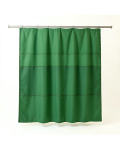 Willow Dale Shower Curtain Hanging Flat From A Plain Rod - Green (synthetic illustration; no displayed measurements)