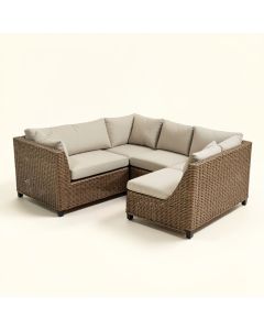 Golliner 90.9 '' Wide Outdoor Left Hand Facing Patio Sectional With Cushions (synthetic illustration; no displayed measurements)