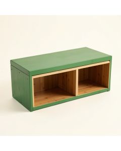 Aspen Arc Shoe Storage Bench (synthetic illustration; no displayed measurements)