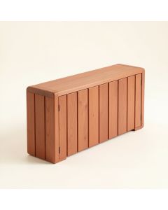 Bay Dale Narrow Outdoor Storage Bench - Terracotta (synthetic illustration; no displayed measurements)