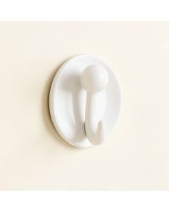 Alder Crossing Wall-Mounted Robe Hook - White (synthetic illustration; no displayed measurements)