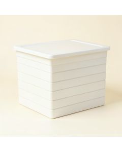 Aspen Bend Closed Outdoor Storage Box - White (synthetic illustration; no displayed measurements)
