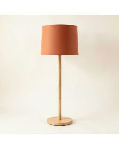 Shore Canyon Floor Lamp With A Plain Fabric Shade - Terracotta (synthetic illustration; no displayed measurements)