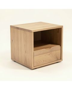 Dane Solid Wood End Table With Storage (synthetic illustration; no displayed measurements)