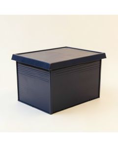 Ash Bend Closed Outdoor Storage Box - Navy (synthetic illustration; no displayed measurements)