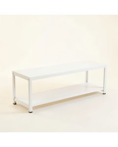 Sage Branch Narrow Outdoor Storage Bench - White (synthetic illustration; no displayed measurements)