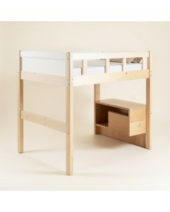 Mallika Solid Wood Panel Loft Bed With Built-In-Desk (synthetic illustration; no displayed measurements)