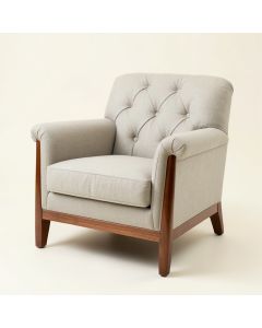 Scranton 31 '' Wide Tufted Linen Armchair (synthetic illustration; no displayed measurements)