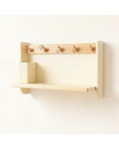 Alder Crest Wall-Mounted Entryway Organizer Shelf - Cream (synthetic illustration; no displayed measurements)