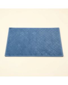 Hazel Branch Bath Mat - Blue (synthetic illustration; no displayed measurements)