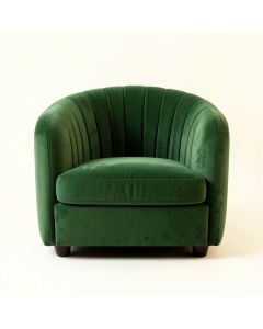 Elm Dale Upholstered Armchair - Green (synthetic illustration; no displayed measurements)