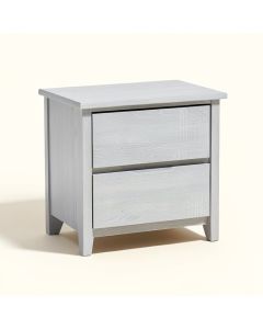 Fred 2 - Drawer Solid Wood Nightstand In Light Gray (synthetic illustration; no displayed measurements)