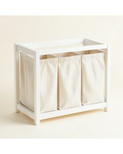 Juniper Branch Laundry Sorting Station With Plain Removable Bags - White (synthetic illustration; no displayed measurements)
