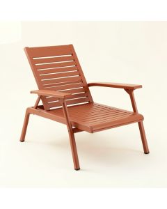 Shore Crest Outdoor Lounge Chair - Terracotta (synthetic illustration; no displayed measurements)