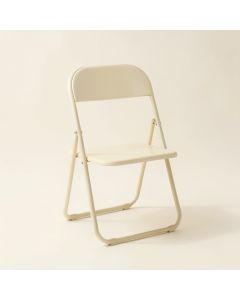 Aspen Bridge Folding Outdoor Chair - Ivory (synthetic illustration; no displayed measurements)