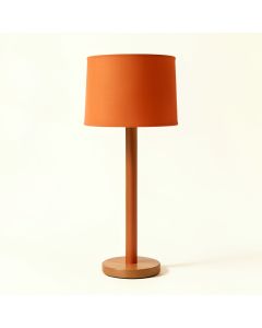 Sage Canyon Floor Lamp With A Plain Fabric Shade - Terracotta (synthetic illustration; no displayed measurements)