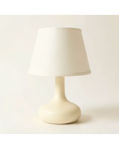 Brook Bend Table Lamp With A Plain Fabric Shade - Cream (synthetic illustration; no displayed measurements)