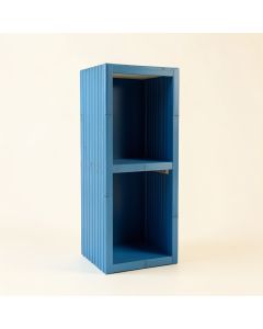 Ash Crest Narrow Cubby Tower - Blue (synthetic illustration; no displayed measurements)