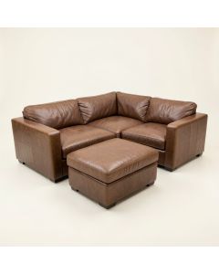 Sayali 102 '' Wide Faux Leather Sofa & Chaise (synthetic illustration; no displayed measurements)