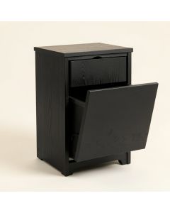 Alder Arc Freestanding Pull-Out Hamper Cabinet (synthetic illustration; no displayed measurements)