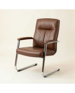 Lobby Office Genuine Leather Conference Chair (synthetic illustration; no displayed measurements)