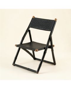 Stone Arc Folding Outdoor Chair - Black (synthetic illustration; no displayed measurements)