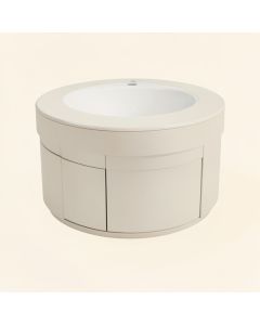 49 '' Double Bathroom Vanity Round With Sink (synthetic illustration; no displayed measurements)
