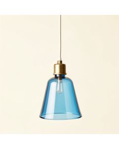 Fern Brook Pendant Light Suspended From One Plain Cable - Blue (synthetic illustration; no displayed measurements)