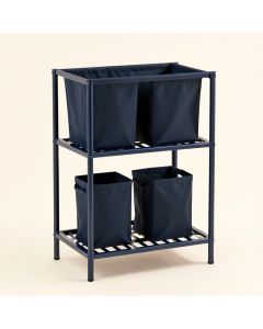 Summit Arc Laundry Sorting Station With Plain Removable Bags - Navy (synthetic illustration; no displayed measurements)