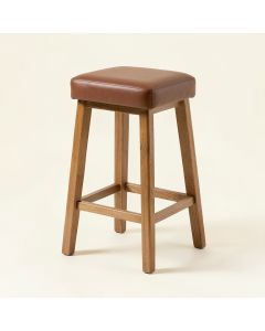 Beechwood Skirted Upholstered Seat Bar & Counter Stool (synthetic illustration; no displayed measurements)