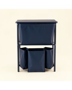 Sage Crossing Laundry Sorting Station With Plain Removable Bags - Navy (synthetic illustration; no displayed measurements)