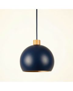 Summit Brook Pendant Light Suspended From One Plain Cable - Navy (synthetic illustration; no displayed measurements)