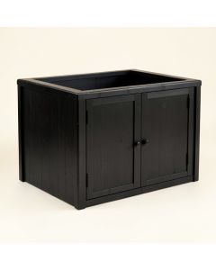 Harbor Bluff Empty Furniture-Style Litter Enclosure - Black (synthetic illustration; no displayed measurements)