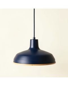 Slate Bluff Pendant Light Suspended From One Plain Cable - Navy (synthetic illustration; no displayed measurements)
