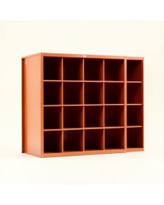 Cedar Bend Empty Mug-Storage Cabinet Insert - Terracotta (synthetic illustration; no displayed measurements)