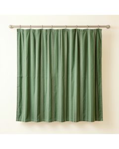 Laurel Bridge Shower Curtain Hanging Flat From A Plain Rod - Green (synthetic illustration; no displayed measurements)