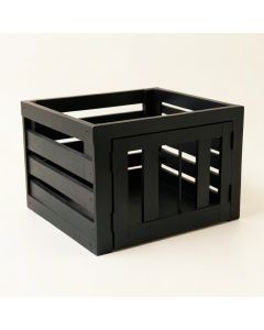 Rowan Dell Empty Furniture-Style Pet Crate - Black (synthetic illustration; no displayed measurements)