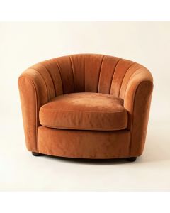 Hazel Arc Upholstered Armchair (synthetic illustration; no displayed measurements)
