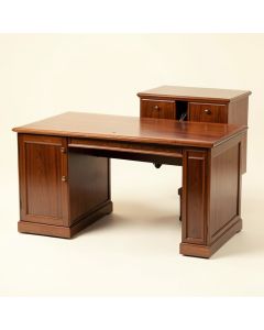 Mccook Solid Wood Executive Desk With Hutch (synthetic illustration; no displayed measurements)