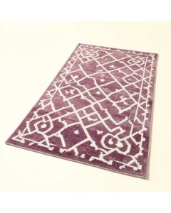Fishback Geometric Plum/White Area Rug (synthetic illustration; no displayed measurements)