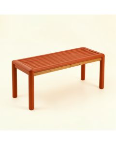 Flint Bend Indoor Bench - Terracotta (synthetic illustration; no displayed measurements)