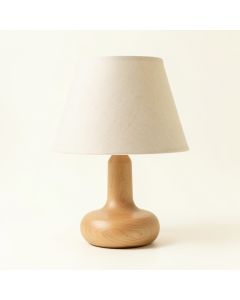 Dawn Branch Table Lamp With A Plain Fabric Shade - Beige (synthetic illustration; no displayed measurements)