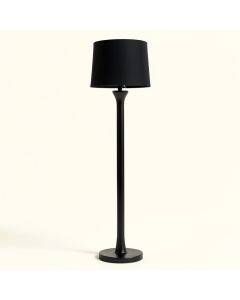 Dawn Bluff Floor Lamp With A Plain Fabric Shade - Black (synthetic illustration; no displayed measurements)
