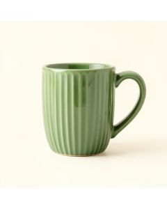Juniper Arc Ceramic Mug - Green (synthetic illustration; no displayed measurements)