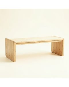 Elm Bend Indoor Bench - Ivory (synthetic illustration; no displayed measurements)