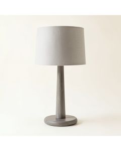 Dawn Canyon Table Lamp With A Plain Fabric Shade - Gray (synthetic illustration; no displayed measurements)
