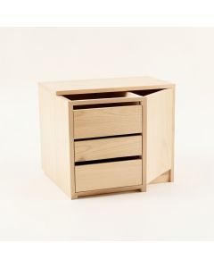 Olive Bend Small-Parts Storage Drawer Cabinet - Beige (synthetic illustration; no displayed measurements)