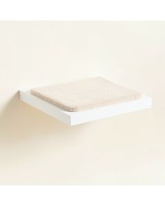 Dawn Crest Wall-Mounted Cat Perch - White (synthetic illustration; no displayed measurements)